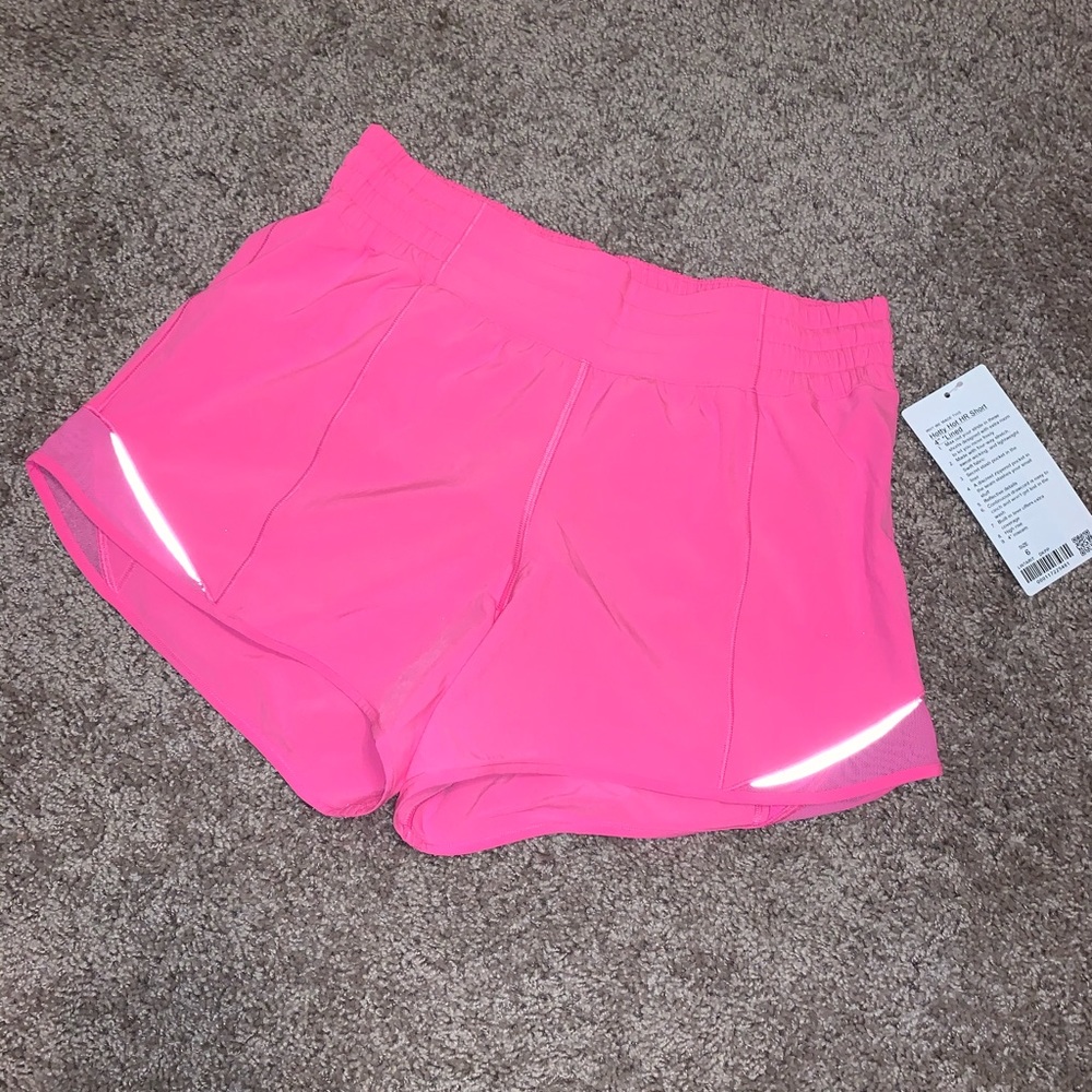 Pink Lululemon hotty hot shorts